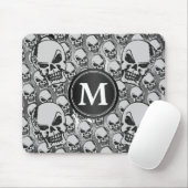 Gothic Skull Heads - Monogram Mousepad (Mit Mouse)