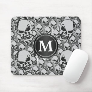 Gothic Skull Heads - Monogram Mousepad