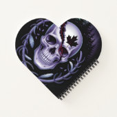 Gothic Skull Heart Notebook Notizblock (Rückseite)
