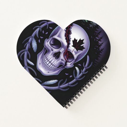 Gothic Skull Heart Notebook Notizblock (Rückseite)