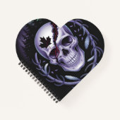 Gothic Skull Heart Notebook Notizblock (Vorderseite)