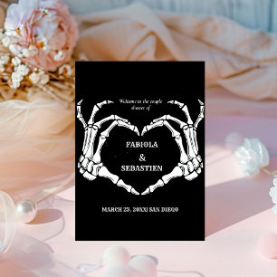 Gothic Skull Herz Brautparty Begrüßungszeichen Sockelschild