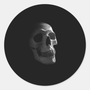 Gothic Skull Horror wird tot Runder Aufkleber