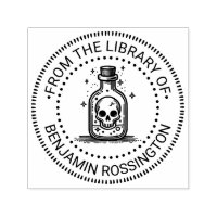 Gothic Skull in Flasche NT Bibliothek Name
