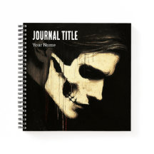 Gothic Skull Journal — Benutzerdefinierter Name &