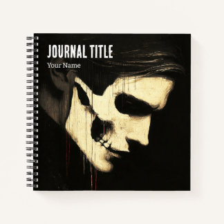 Gothic Skull Journal — Benutzerdefinierter Name & Notizblock