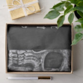 Gothic Skull Kopf Schwarz und Weiß Custom Seidenpapier (Geschenk)