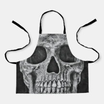 Gothic Skull Kopf Schwarz-Weiß Coole Textur