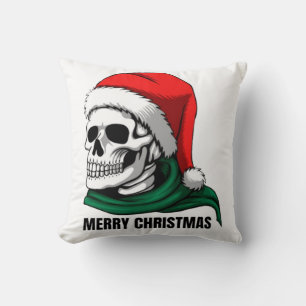Gothic Skull-Krone mit roten Rosen – Dunkler Biker Kissen