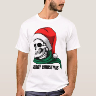 Gothic Skull-Krone mit roten Rosen – Dunkler Biker T-Shirt