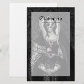 Gothic Skull Lady Briefpapier (Vorne/Hinten)