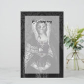 Gothic Skull Lady Briefpapier (Stehend Vorderseite)