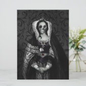 Gothic Skull Lady Einladung (Stehend Vorderseite)