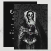 Gothic Skull Lady Einladung (Vorne/Hinten)