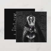 Gothic Skull Lady Einladung (Vorne/Hinten)