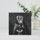 Gothic Skull Lady Einladung (Stehend Vorderseite)