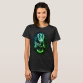 Gothic Skull Lady Green T - Shirt (Vorne ganz)