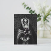Gothic Skull Lady Postkarte (Stehend Vorderseite)