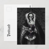 Gothic Skull Lady Postkarte (Vorne/Hinten)