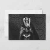 Gothic Skull Lady RSVP Karte (Vorderseite)