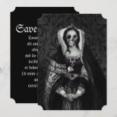 Gothic Skull Lady Save The Date (Vorne/Hinten)