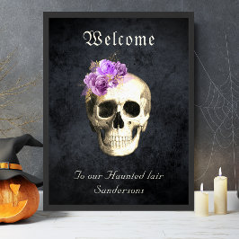 Gothic Skull Lila Rose Personalisiert Halloween Poster