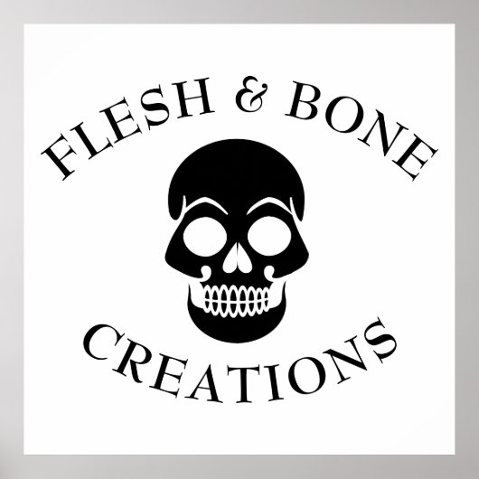 Gothic Skull Logo Generator für kleine Unternehmen Poster (Vorne)