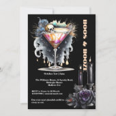 Gothic Skull martini Cocktail Happy Hour Halloween Einladung (Vorderseite)