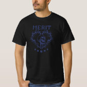 Gothic Skull MERIT Grafik Schwarzes T-Shirt (Vorderseite)