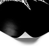 Gothic Skull mit Webbed Wings Poster (Ecke)
