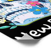 Gothic Skull Mushroom Flowers Every End Is A New B Poster (Ecke)