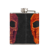 Gothic Skull Orange Black Hallowedding Flachmann (Rückseite)