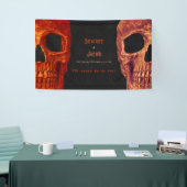 Gothic Skull Orange Black Halloween Banner (Messeveranstaltung)