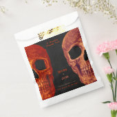 Gothic Skull Orange Black Halloween Danke Geschenktütchen (Versiegelt)