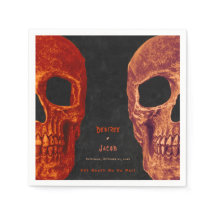 Gothic Skull Orange Black Halloween