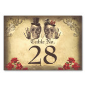 Gothic Skull Paar tödlich schöne Tischkarten Tischnummer (Rückseite)