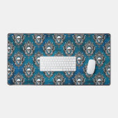 Gothic Skull Pattern auf blau Schreibtischunterlage (Tastatur & Maus)
