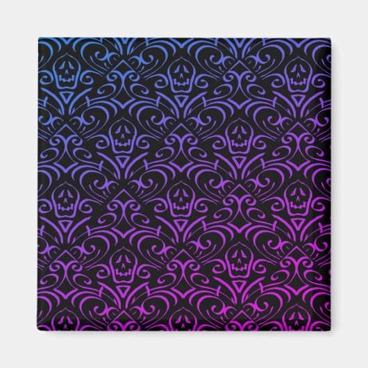 Gothic Skull Pattern Magnet (Vorne)