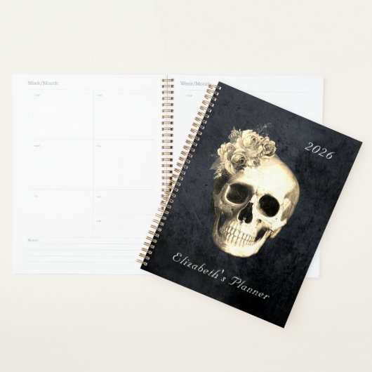 Gothic Skull Personalisiert 2024 Planer (Anzeige)