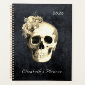Gothic Skull Personalisiert 2024 Planer (Vorderseite)