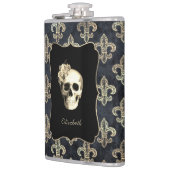 Gothic Skull Personalisiert Flachmann (Links)
