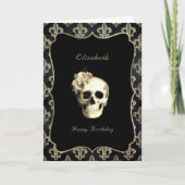 Gothic Skull Personalisiert Geburtstagskarte Karte (Vorderseite)