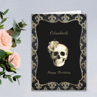Gothic Skull Personalisiert Geburtstagskarte