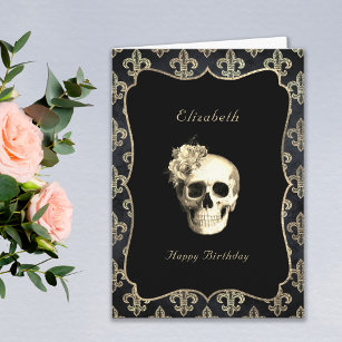 Gothic Skull Personalisiert Geburtstagskarte Karte