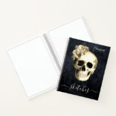 Gothic Skull Personalisiert Sketch Book Notizblock (Innenseite)