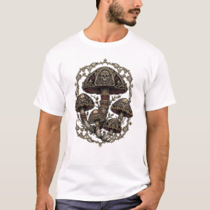 Gothic Skull Pilze - Dark Academia Viktorianisch T-Shirt