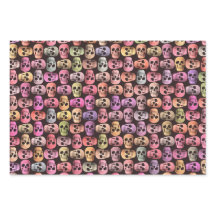 Gothic Skull Pop Art Pink Green Colorful Design