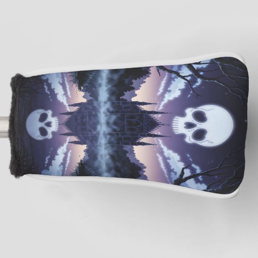 Gothic Skull Putter Cover Golf Headcover (Vorderseite)