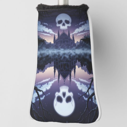 Gothic Skull Putter Cover Golf Headcover (Rotieren 90)