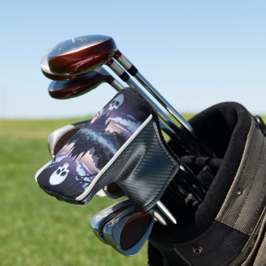 Gothic Skull Putter Cover Golf Headcover (In Situ)